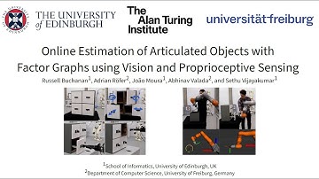 Online Estimation of Articulated Objects with Factor Graphs using Vision and Proprioceptive Sensing