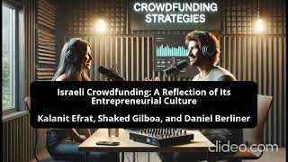 Israeli Crowdfunding: A Reflection of Its Entrepreneurial Culture