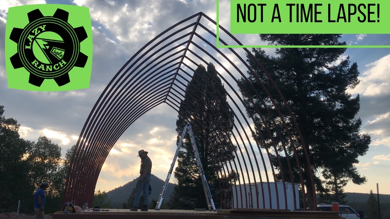 Сборка нашего арочного домика — не покадровая съемка