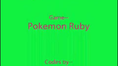 pokemon Ruby Gameshark codes (CODES IN DESCRIPTION)