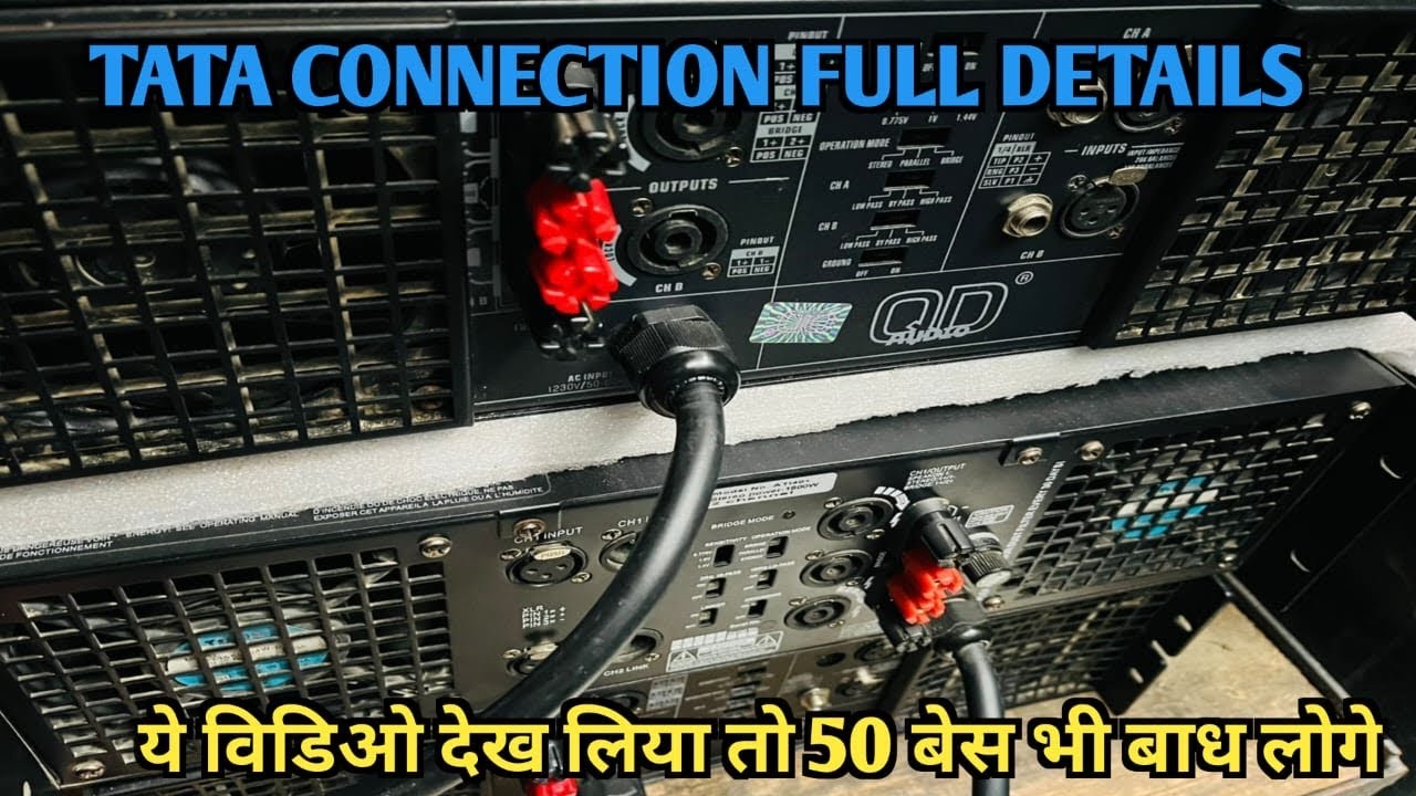 Tata dj setup full connection New 8 bass 4 top connection
