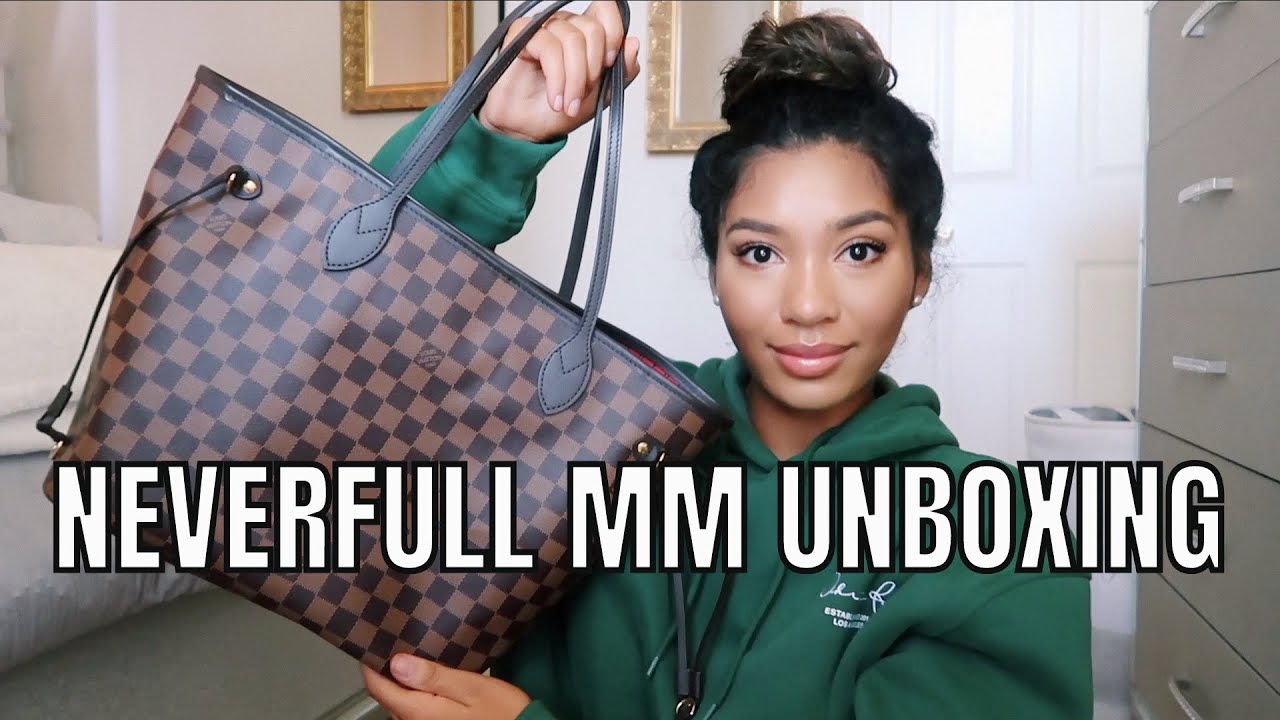 Unboxing: Louis Vuitton: Neverfull MM Damier Ebene: Rose Ballerine