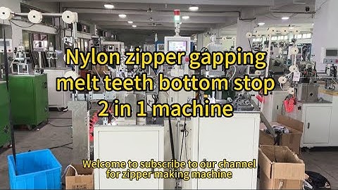 N3 nylon zipper gapping and bottom stop machine#zippermachine #zippermakingmachine
