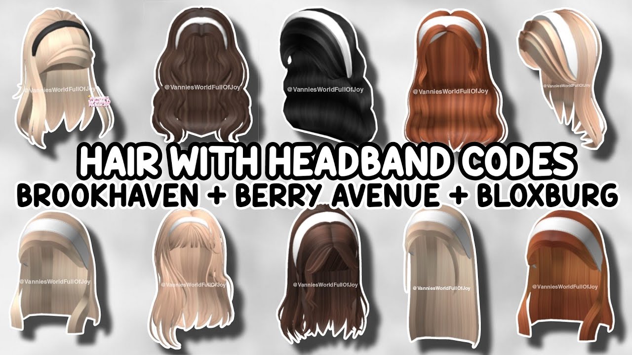 NEW* 10 CUTE HAIR ID CODES FOR BROOKHAVEN 🏡RP, BERRY AVENUE AND BLOXBURG  😍✨ 