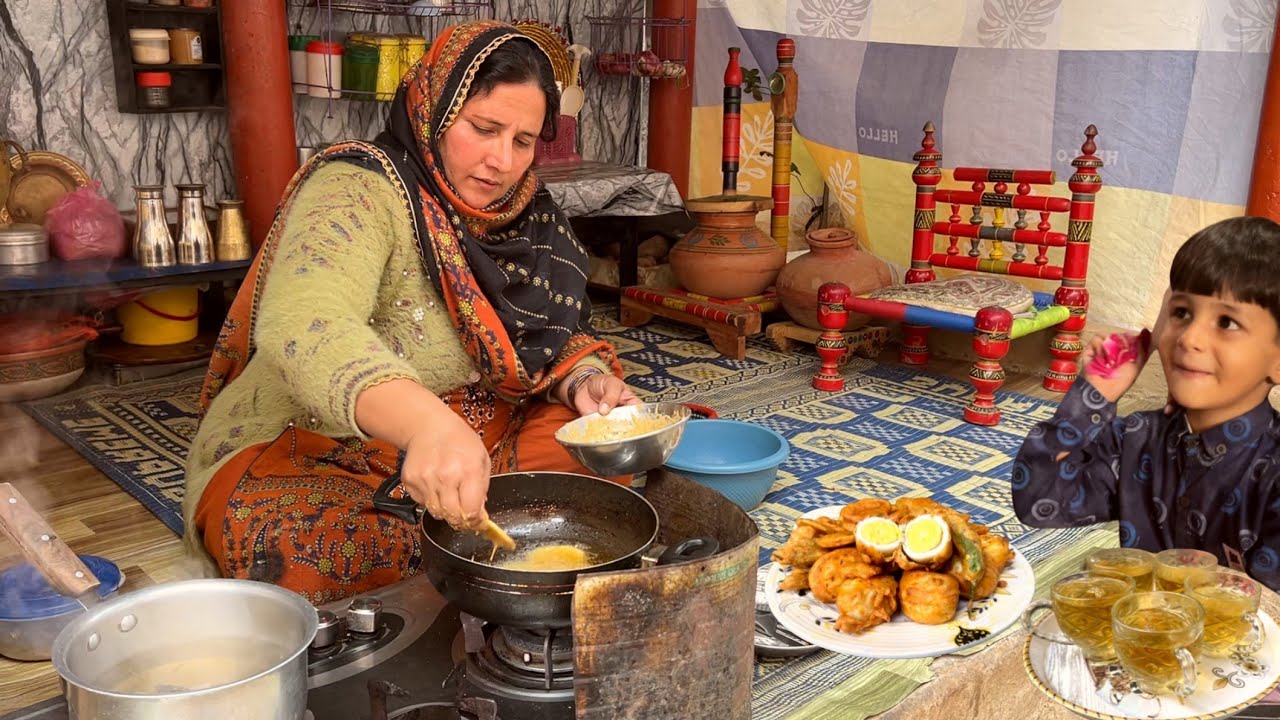 Simple People of The Village | Boil Egg Fry & Green Chilli | Village Living Life | Village Sham