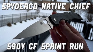Spyderco Native Chief S90V Carbon Fiber Sprint Run: First Impressions