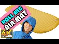 How to roll an air mat winter camping small confined tent 4k u.