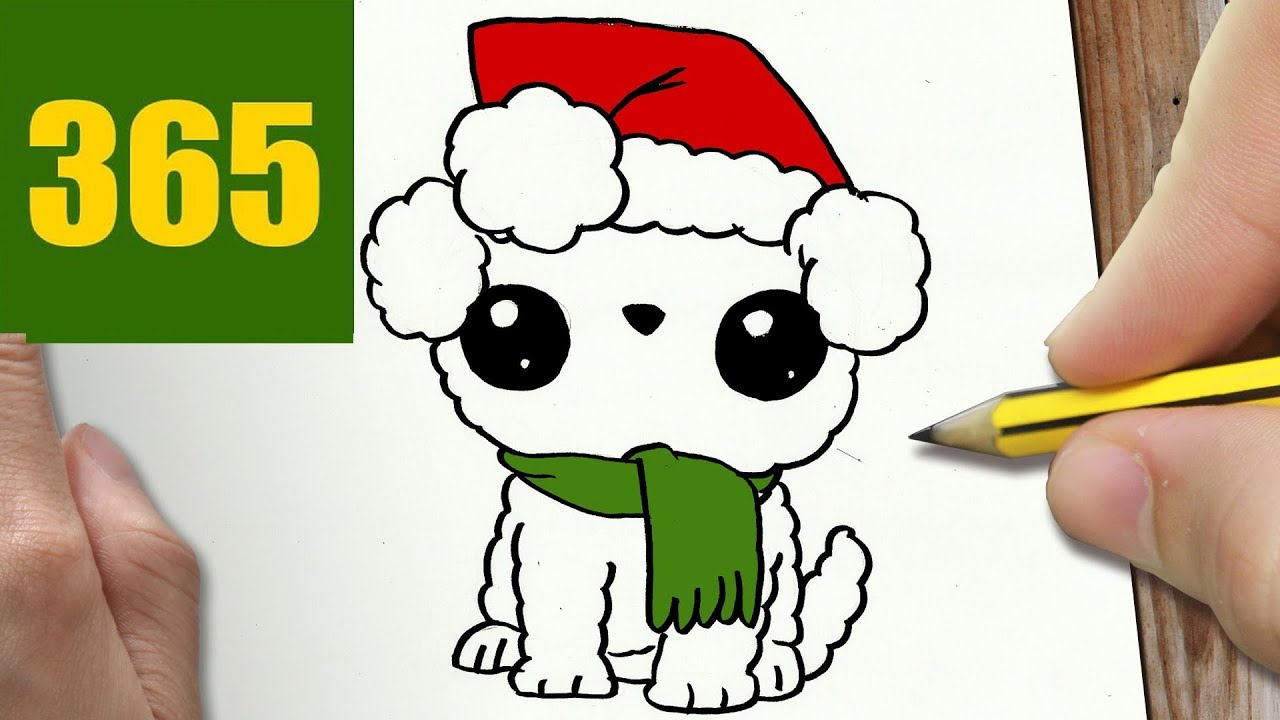 Disegni Di Natale Video.Come Disegnare Cane Di Natale Kawaii Passo Dopo Passo Disegni Kawaii Facile Youtube