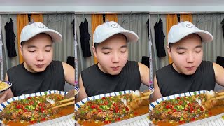 ASMR MUKBANG| eating show, roasted fish, chicken, pork, vegetable, rice, yummy!