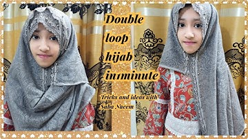 double loop hijab cutting and stitching | DIY instant Hijab | double loop hijab Tutorial | hijab