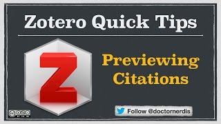 Zotero Quick Tip: Previewing Citations