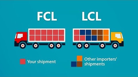 What is difference between FCL and LCL. Full Container Load, Less than a Container Load.