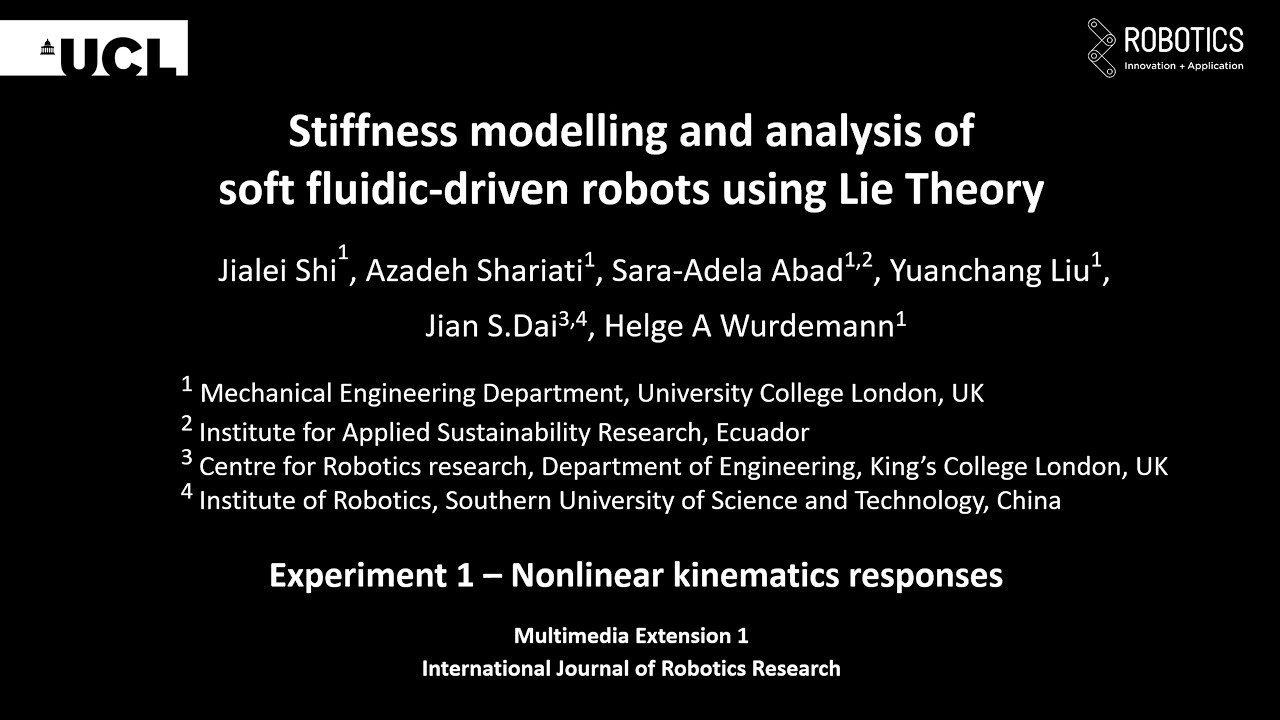 [Experiment 1] Stiffness modelling and analysis of soft fluidic-driven ...