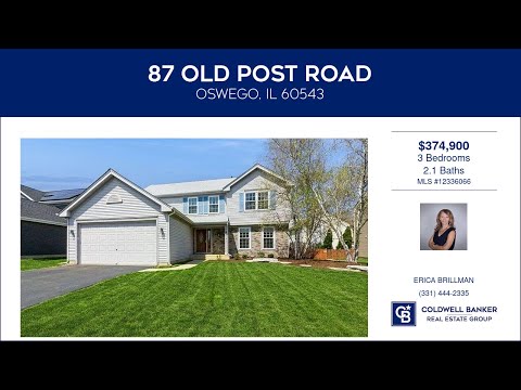 87 Old Post Road, Oswego, IL home video tour