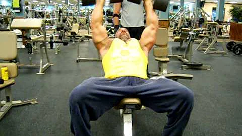 Big Wayne Incline DB Pressing 120's for 20 reps