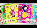 🍀Paper DIY🍀 Sweet Disney Princess Dolls X Gacha Sticker Book #doll #paperdiy #gachalife #asmr