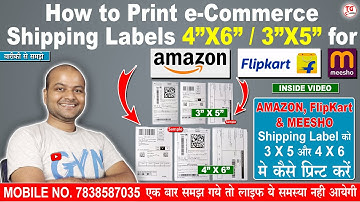 How to print Amazon, FlipKart & Meesho shipping labels in both sizes 4x6 and 3x5 | Shipping Labels