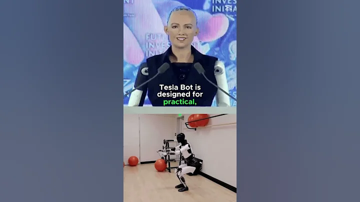 Tesla Bot vs. Sophia #sophiarobot #sophia #teslabot #teslarobot #tesla #optimus #shorts #ai #robot