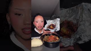 So scrumdiddlyumtious From West Hut African cuisine #mukbang #eatwithme #duhparis #eatingshow #asmr