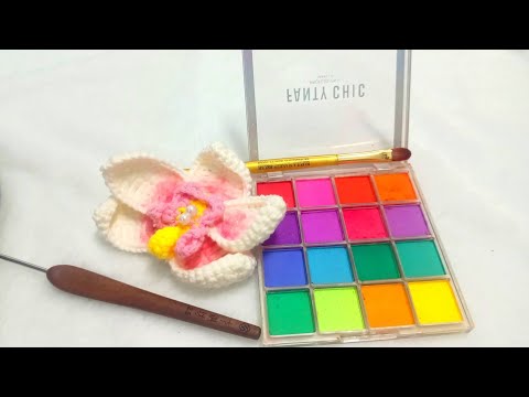 Junei Crochet 🧶 : Making a crochet Phalaenopsis orchid hair clip (Móc kẹp tóc hoa Lan Hồ Điệp)
