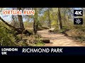Richmond Park, London, UK Virtual Run | Virtual Running Videos For Treadmill in 4k