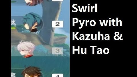 How to swirl pyro with Kazuha & Hu Tao without 2 pyro first rotation - Genshin Impact