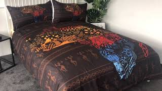 African map bedding set is a best gift for geography.