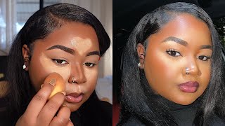 *DETAILED* SOFT NATURAL &amp; FAST MAKEUP TUTORIAL FOR BLACK WOC | NO LASHES | Kathy Odisse