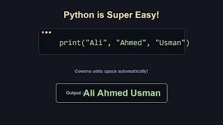 How to Print Multiple Values in Python with Comma | آسان کوڈنگ  #PythonMultipleValues #pythontips. News