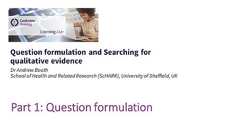 Part 1: Question formulation