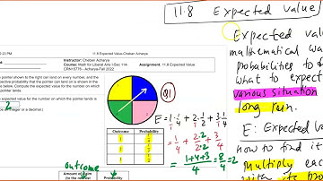 Sec 11.8 Expected Value