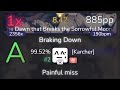 [8.22⭐] [Karcher] | Pratanallis - Braking Down [The Dawn...] +HR 99.52% {#2 885pp 1❌} - osu!