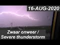 Het onweer van 16 augustus 2020, gezien vanuit Ilpendam
