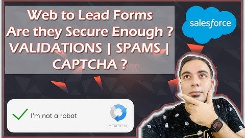 Are they secure enough ? Web to Lead Forms... | Validations | SPAM |  CAPTCHA | Salesforce Tutorials