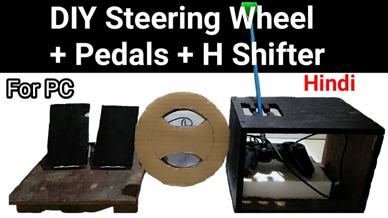 Arne zeevruchten overhandigen DIY Steering Wheel + Pedals & H Shifter for PC - YouTube