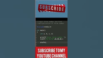 write a c program to input three numbers and find multiplication of three numbers||#shorts#harrybhai