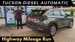 2022 Hyundai Tucson Diesel Automatic Mileage Run || Highway Fuel Economy @ 90 km/h