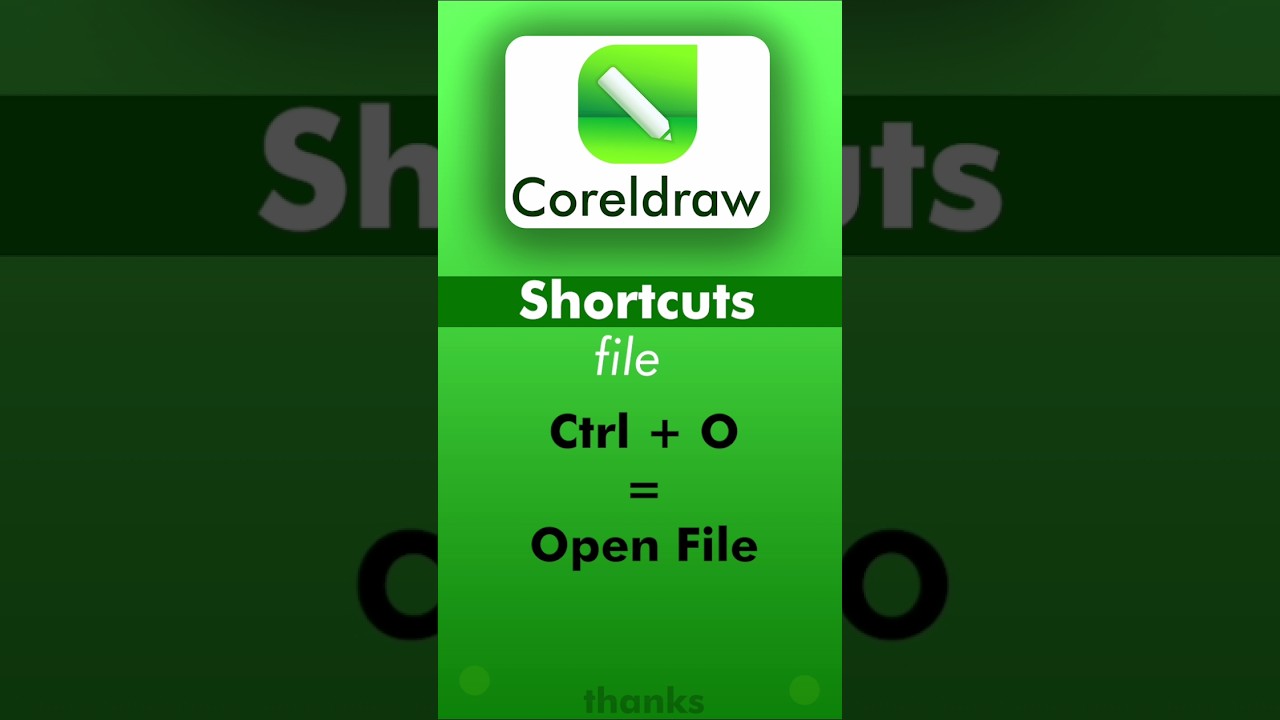 coreldraw shortcuts #open file #knowledge #computereducation #coreldraw