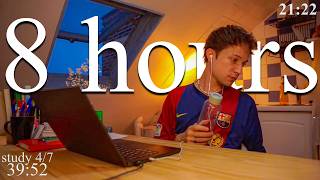 LIVE | 8-HOUR study with me in Paris📚⛈️ rain sounds & pomodoro timer 60 & 10