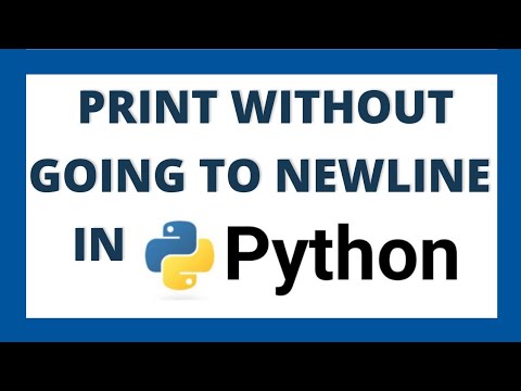 Grav arabisk Vent et øjeblik How to print without newline in python | Avoid printing in new line -  YouTube