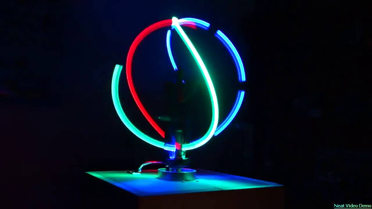 Часы крутящие из светодиодов. Spinning led display. Spin Light. Spinning Ball.