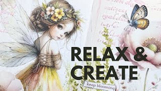 Relaxing Art Journal Process | Easy Floral Fairy Page for Monday Creativity screenshot 5