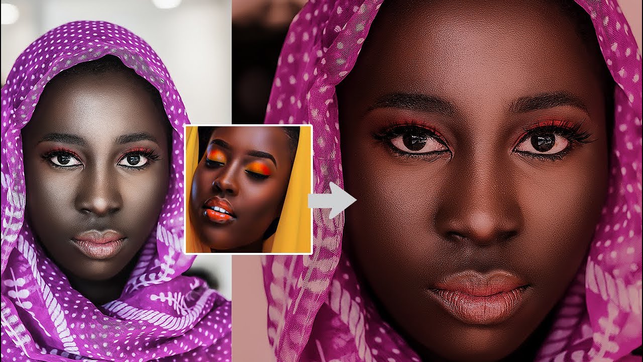 Copier et Coller la couleur de peau d'une photo dans