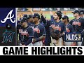 Kyle Wright, Braves shutout Marlins to advance to NLCS | Braves-Marlins Game 3 Highlights 10/8/20