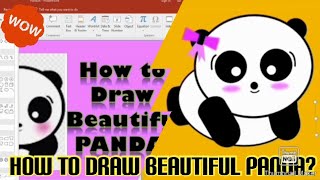 How to Draw Beautiful PANDA 🐼 | Cartoons Tutorial | PowerPoint Drawing screenshot 2