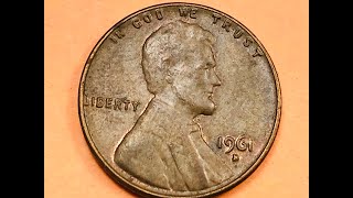1961D US Penny - Worst Penny Ever? - United States 1961 Lincoln Memorial One Cent Coin