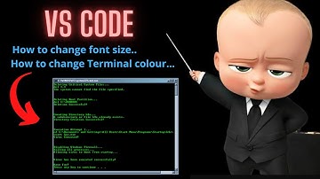 How to increase font size in visual studio code & Terminal color || font size .