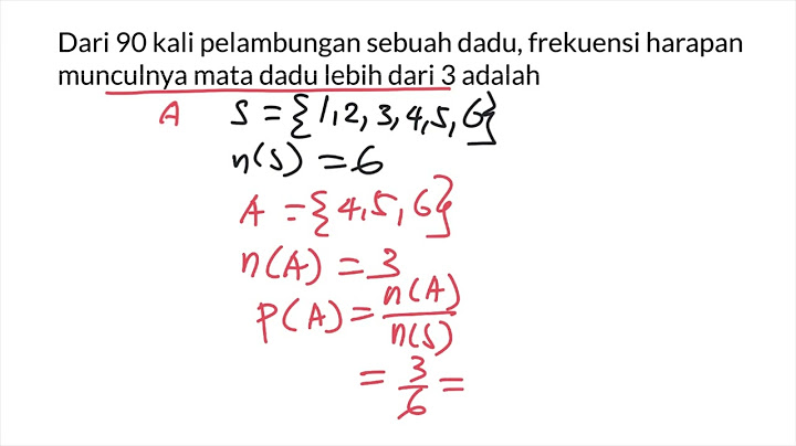 Sebuah dadu dilempar sebanyak 90 kali, frekuensi harapan munculnya mata dadu prima adalah