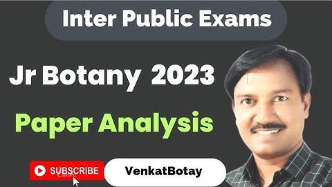 Jr Botany 2023 Paper analysis  | AP Inter Public Exams