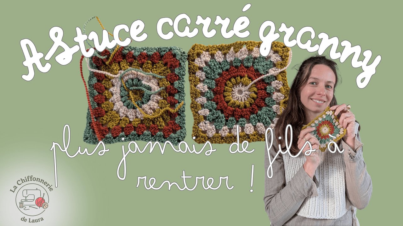 Comment rentrer les fils d’un carré granny (astuce crochet simple et rapide)